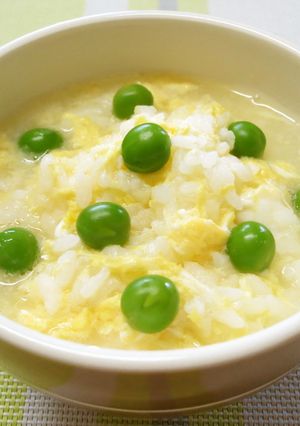 豆ご飯でアレンジ✨簡単ふわとろたまご雑炊-レシピのメイン写真