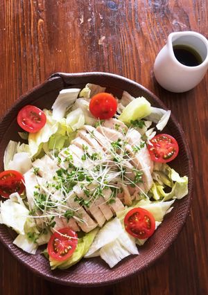 鶏胸肉☆しっとり柔らか〜チキンサラダ-レシピのメイン写真