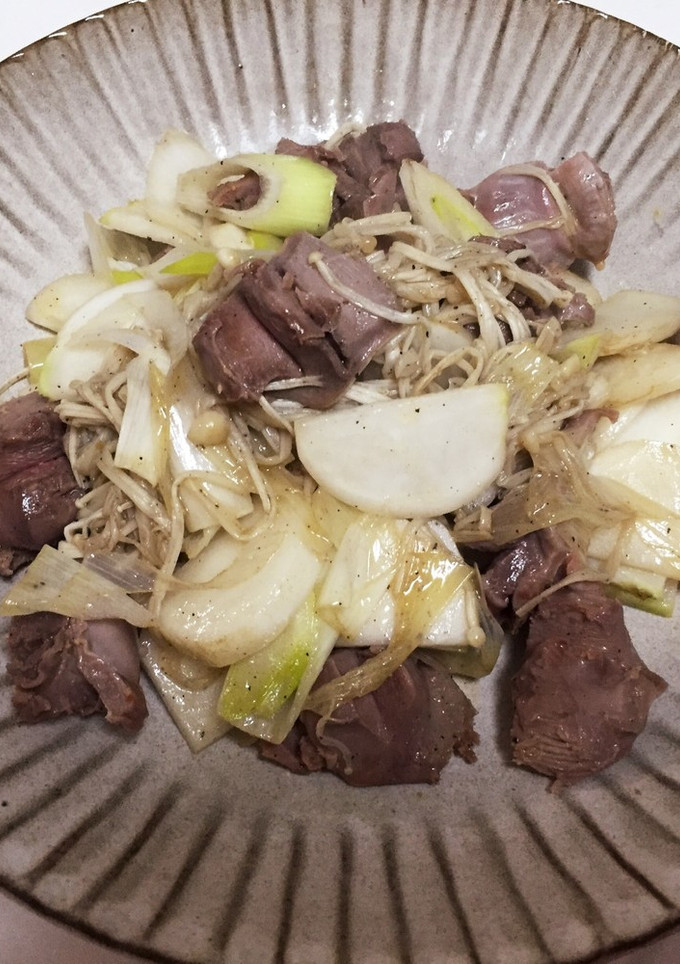 蕪と砂肝の炒め物-レシピのメイン写真