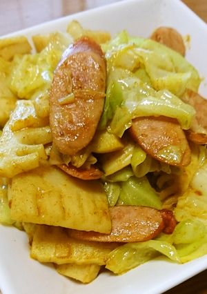 タケノコとキャベツのカレー炒め-レシピのメイン写真