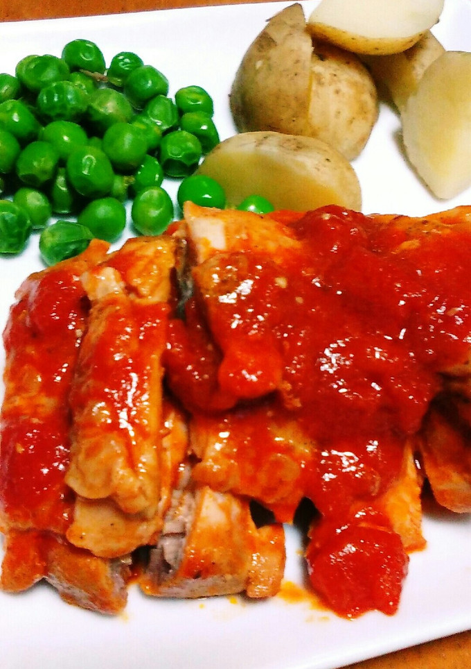 簡単 鶏肉のトマト煮込み-レシピのメイン写真