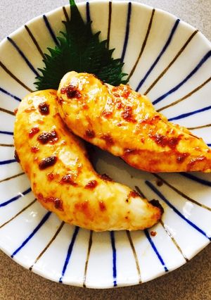 ノンオイルで！ささみのガーリック照り焼き-レシピのメイン写真