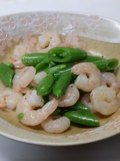 スナックえんどうとエビ炒め-レシピのメイン写真