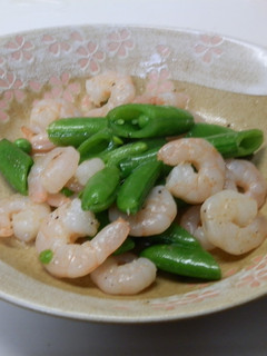 スナックえんどうとエビ炒め-レシピのメイン写真