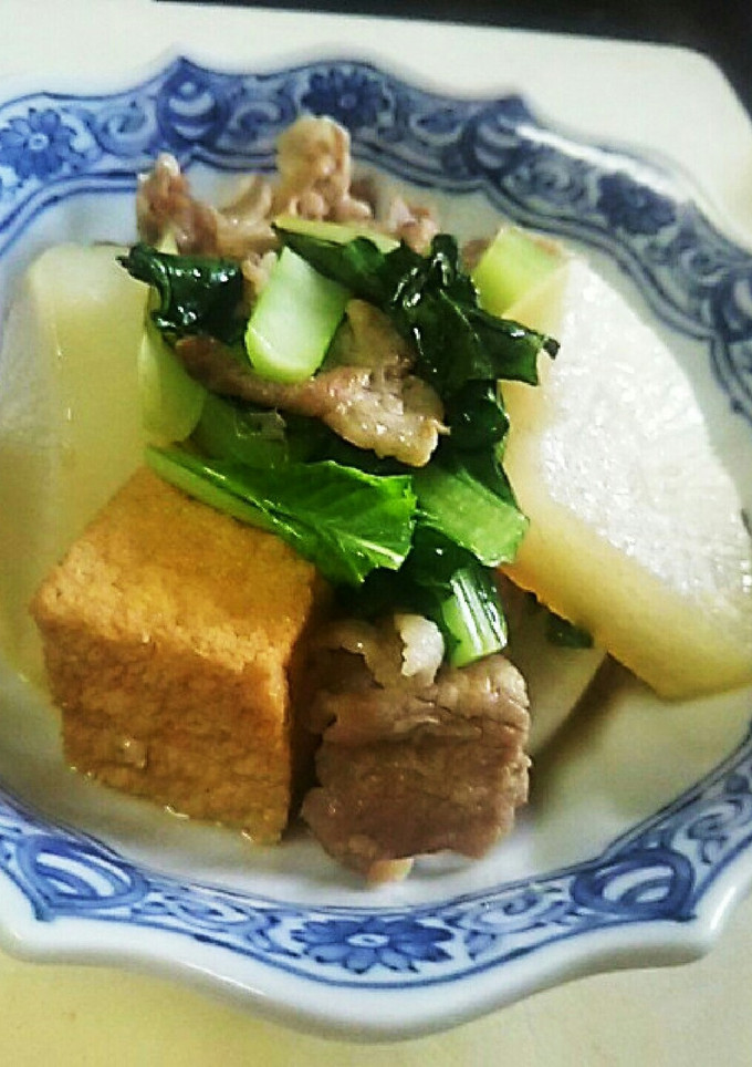 簡単！美味しい！豚肉と厚揚げの煮物♪-レシピのメイン写真
