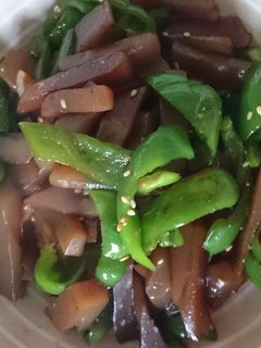 ☆ピーマンとこんにゃくのキンピラ☆-レシピのメイン写真