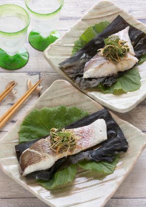 鯛の昆布蒸し-レシピのメイン写真
