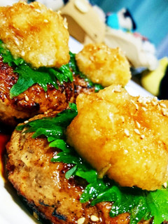 レンコンと椎茸の豆腐おろしハンバーグ-レシピのメイン写真