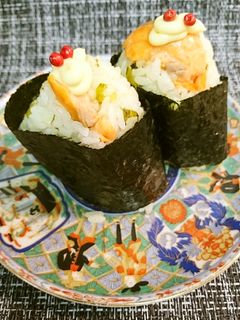 高菜と鮭のおにぎり-レシピのメイン写真