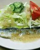 サンマと野菜のフレッシュマリネ