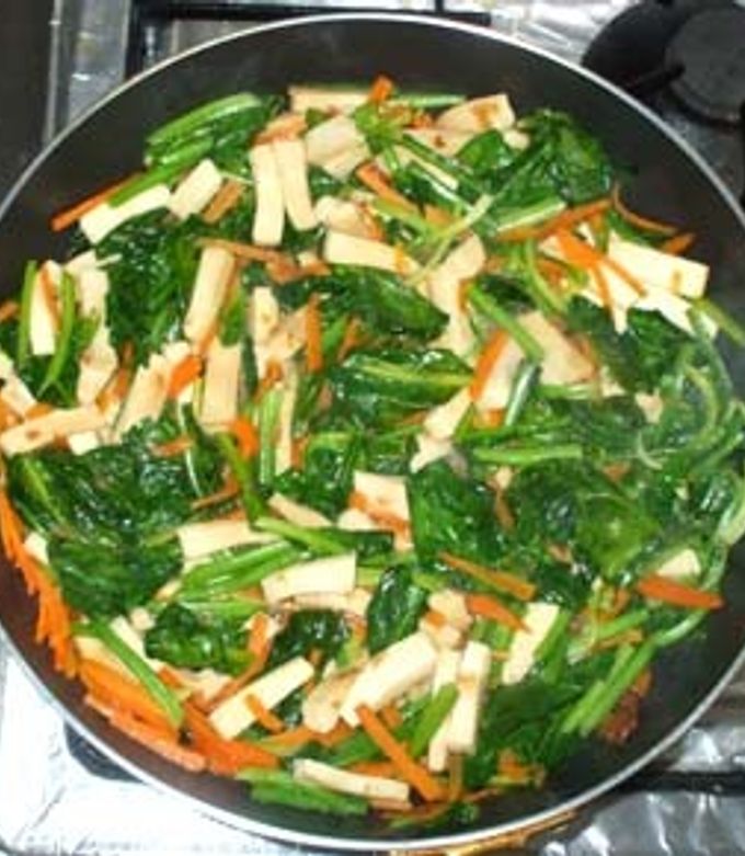 高野豆腐の野菜炒め♪梅肉風味-レシピのメイン写真
