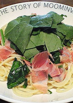 絶品！生ハムとほうれん草のパスタ-レシピのメイン写真
