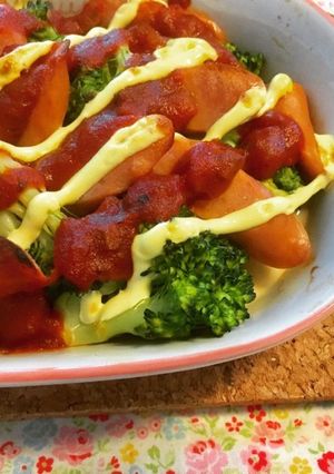 ブロッコリーとウインナーのオーブン焼き-レシピのメイン写真