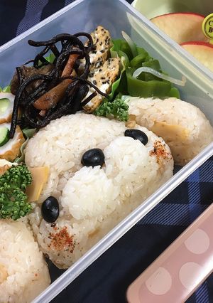 筍ご飯で垂れ耳ワンコ？弁当-レシピのメイン写真
