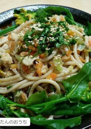 *マクロビ*凍豆腐の麦味噌スパゲティー-レシピのメイン写真