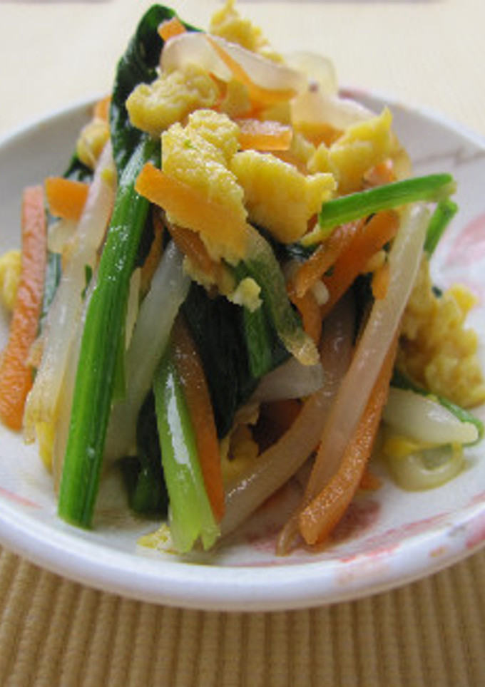新発田市給食レシピ！ほうれん草の菜の花風-レシピのメイン写真