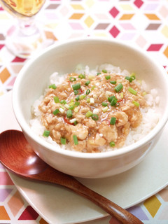鶏そぼろのさっぱり甘酢煮丼-レシピのメイン写真