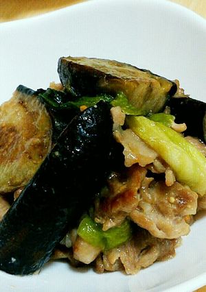 冷凍ナスと豚肉の味噌炒め(薄味)-レシピのメイン写真