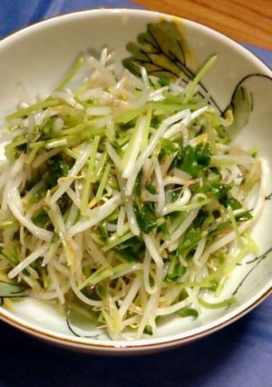 豆苗ともやしのシンプル塩炒め-レシピのメイン写真