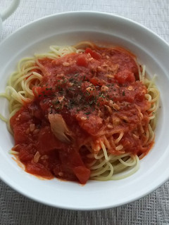 即席!ツナとトマトのパスタ-レシピのメイン写真