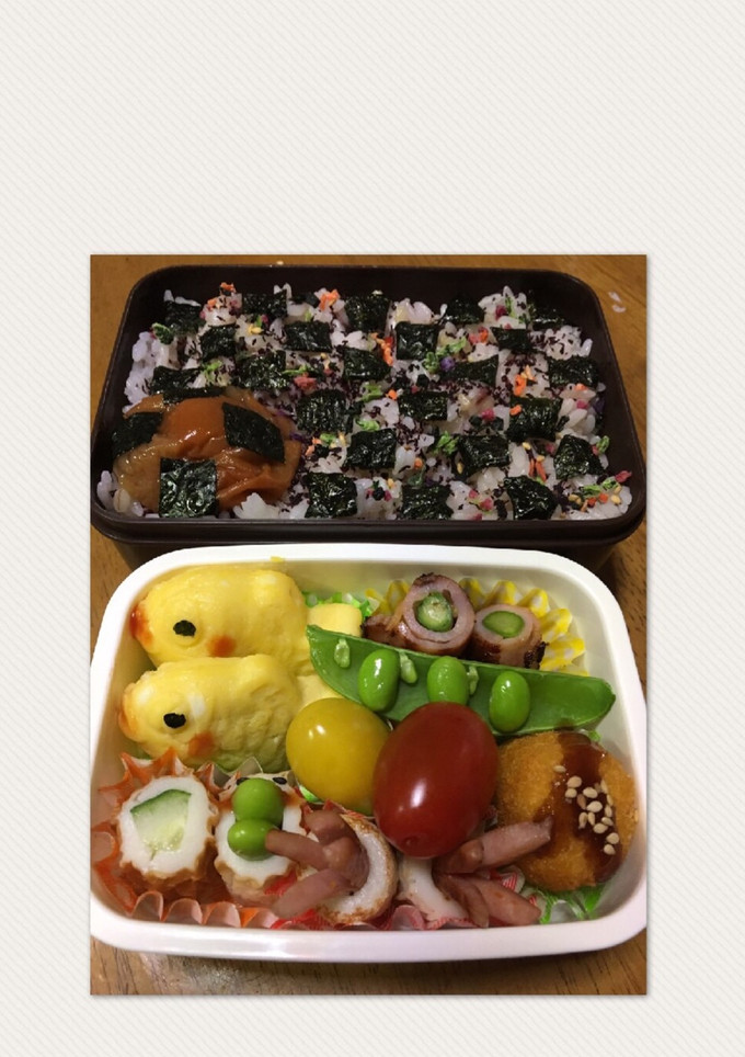 のり弁 格子模様-レシピのメイン写真