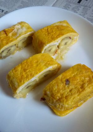 バナナ入りビッグ厚焼き卵-レシピのメイン写真