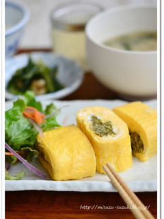 がごめ昆布とろろ入りたまご焼き-レシピのメイン写真