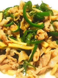 筍とピーマンと豚肉の細切り炒め-レシピのメイン写真