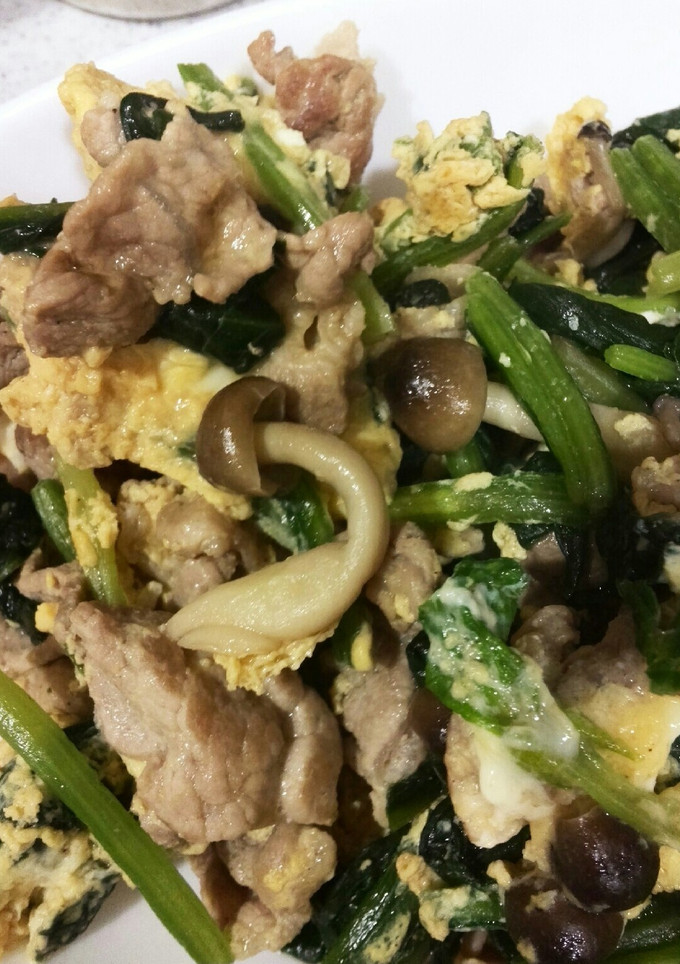 簡単に豚肉とほうれん草の卵炒め-レシピのメイン写真