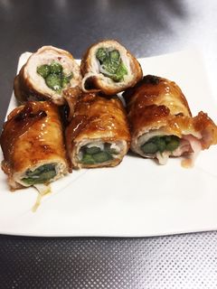 ワラビの豚肉巻き-レシピのメイン写真