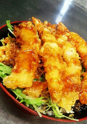 今日の賄ぃゎ海老天丼でごさぃます❣-レシピのメイン写真