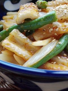 簡単☆ちくわと新玉の蒲焼き風ピリ辛炒め-レシピのメイン写真