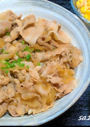 早い！簡単！美味しい！豚こま肉で豚丼！-レシピのメイン写真