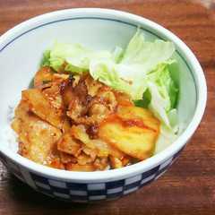時短レシピ♪豚バラキムチ丼-レシピのメイン写真