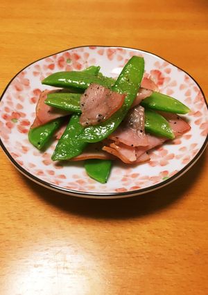 ❁絹さやとハムの炒め物❁-レシピのメイン写真