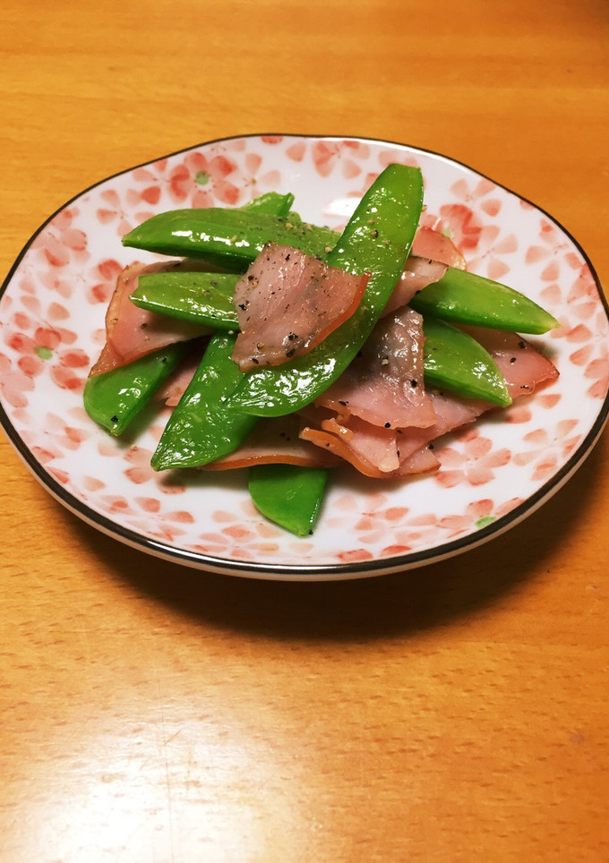 ❁絹さやとハムの炒め物❁-レシピのメイン写真