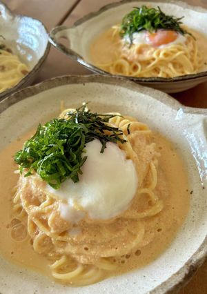 たらこカルボナーラ-レシピのメイン写真