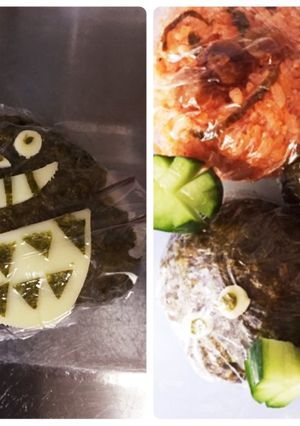 トトロとまっくろくろすけのおむすび-レシピのメイン写真