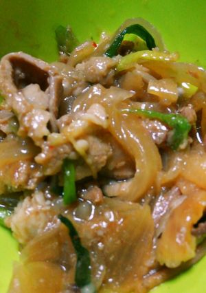 おつまみにご飯に牛肉甘辛！！焼き肉風！-レシピのメイン写真