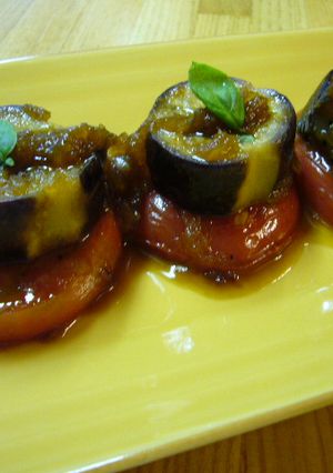 トマトとナスのステーキ～オニオンソース-レシピのメイン写真