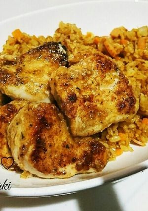 しっとりジューシー♡胸肉のカレーマヨ焼き-レシピのメイン写真