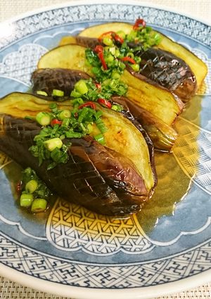 簡単ナスの煮びたしラー油ポン酢がけ-レシピのメイン写真