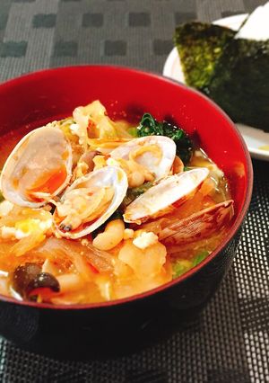 朝食・ランチ♡あさりの味噌汁〜スンドゥブ-レシピのメイン写真