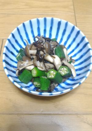 きのことオクラの塩昆布-レシピのメイン写真