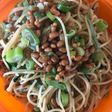 お茶漬けの素と納豆パスタ