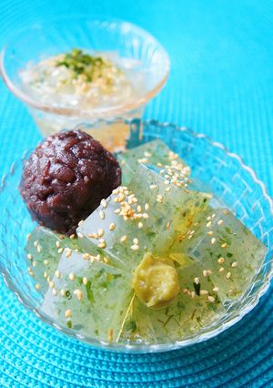 ❁心太風～青海苔醤油寒天あんみつ❁-レシピのメイン写真