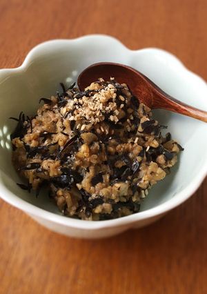 オーツ麦入り牛蒡とひじきのごま味噌炒め-レシピのメイン写真