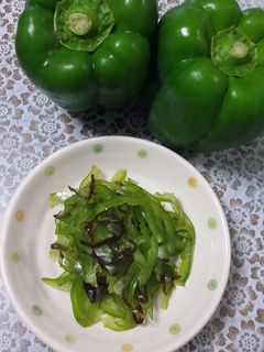 ピーマンの塩昆布あえ-レシピのメイン写真