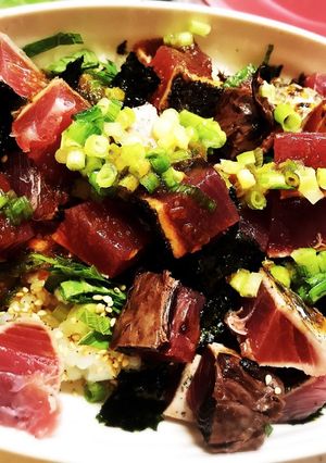 酢飯不要！切って盛るだけ鰹のてこね寿司☆-レシピのメイン写真