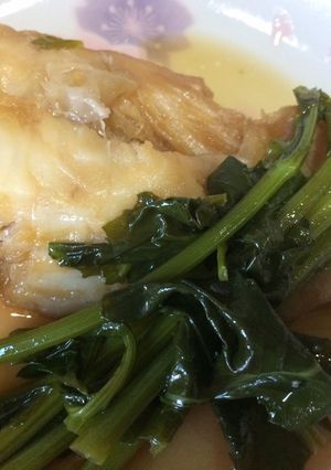 カレイとのらぼう菜の煮付け-レシピのメイン写真